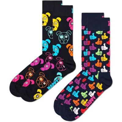 Happy Socks Kleurrijke en Leuke Sokken Socken 2-Pack Classic Dog Socks Maat 36-40 Happy Socks Kleurrijke en Leuke Sokken Socken 2-Pack Classic Dog Socks Maat 36-40