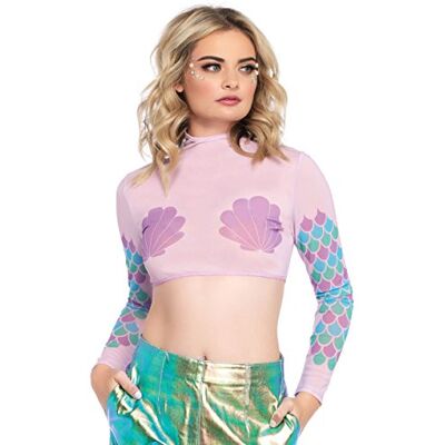 Leg Avenue 8282 Mermaid mesh crop top, Größe M (Mehrfarbig) Leg Avenue 8282 Mermaid mesh crop top, Größe M (Mehrfarbig)