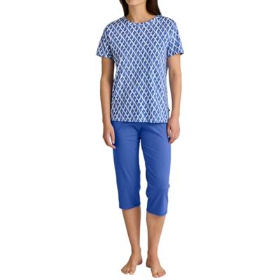 CALIDA Shell Nights Pyjama 3/4 dazzling blue, maat 36-38, blauw, 36/38 CALIDA Shell Nights Pyjama 3/4 dazzling blue, maat 36-38, blauw, 36/38