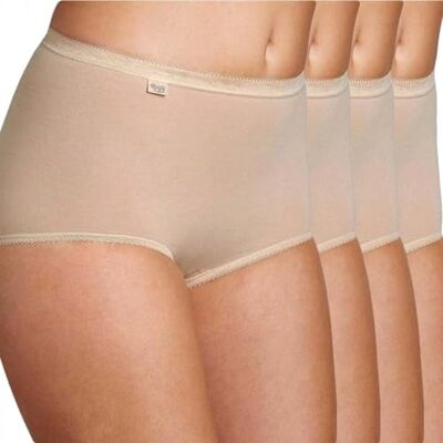Sloggi Damesslips (verpakking van 4 stuks), nude, 42 Sloggi Damesslips (verpakking van 4 stuks), nude, 42