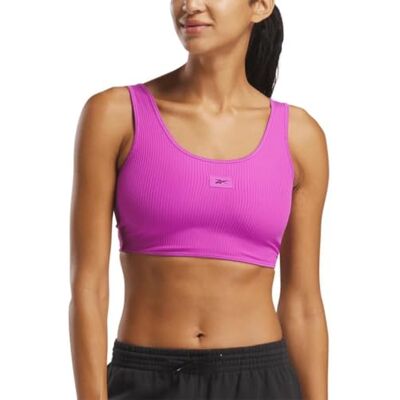 Reebok Rib Multi-Way Bralette, Purple Rave, S Reebok Rib Multi-Way Bralette, Purple Rave, S
