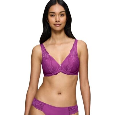 Triumph Dames Wild Peony Florale BH, paars (paars), 90B Triumph Dames Wild Peony Florale BH, paars (paars), 90B