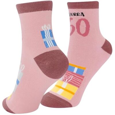 GRUSS & CO Magische sokken motief 60e verjaardag damessokken, maat 36-40, meerkleurig cadeau verjaardag, cadeau grappig 74337, Meerkleurig, 36-40 GRUSS & CO Magische sokken motief 60e verjaardag damessokken, maat 36-40, meerkleurig cadeau verjaardag, cadeau grappig 74337, Meerkleurig, 36-40
