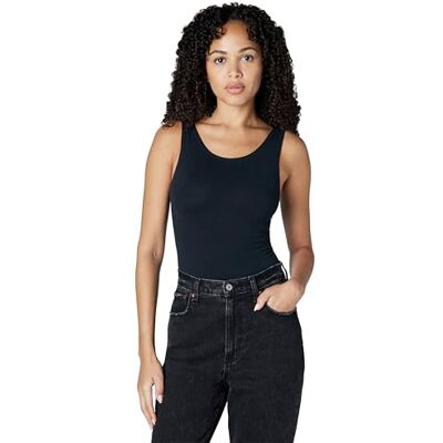 Yummie Vrouwen Scoop Neck Full Back Body Suit Bodysuit, Zwart, 2X/3X Yummie Vrouwen Scoop Neck Full Back Body Suit Bodysuit, Zwart, 2X/3X