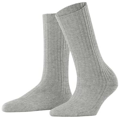 FALKE Dames Sokken Cosy Wool Boot W So wol eenkleurig 1 paar, Grijs Light Heather 3223, 39-42 FALKE Dames Sokken Cosy Wool Boot W So wol eenkleurig 1 paar, Grijs Light Heather 3223, 39-42