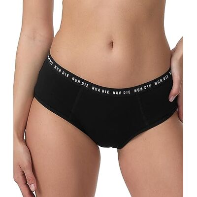 Nur Die Menstruatie-ondergoed Panty Alles geregeld uit biologisch katoen, sterke bloeding, zwart, XL Nur Die Menstruatie-ondergoed Panty Alles geregeld uit biologisch katoen, sterke bloeding, zwart, XL