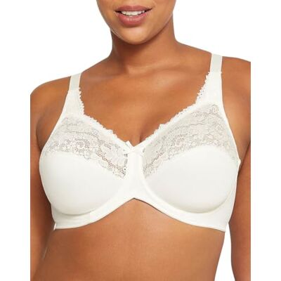 Bali Maidenform 50428, beha met beugel, minimalistisch, kant. ivoor 90D Bali Maidenform 50428, beha met beugel, minimalistisch, kant. ivoor 90D