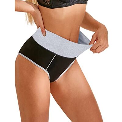 EULLA Womens Hoge Taille Ondergoed Volledige Dekking Slips Dames Slipje Lingerie Stretch Knickers Multipack, Zwart-4 Pack, 3XL EULLA Womens Hoge Taille Ondergoed Volledige Dekking Slips Dames Slipje Lingerie Stretch Knickers Multipack, Zwart-4 Pack, 3XL