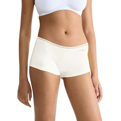 Sloggi Dames GO Crush Short C3P Slips Zijde Wit, L (3-pack), Silk White, L Sloggi Dames GO Crush Short C3P Slips Zijde Wit, L (3-pack), Silk White, L