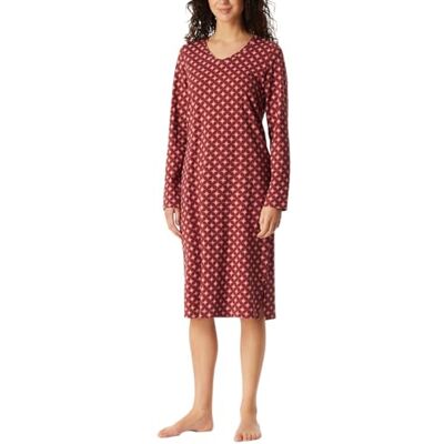 Schiesser Dames lange mouwen zacht katoen Bigshirt met zakken nachthemd, Bourgondië_181985, 36 Schiesser Dames lange mouwen zacht katoen Bigshirt met zakken nachthemd, Bourgondië_181985, 36