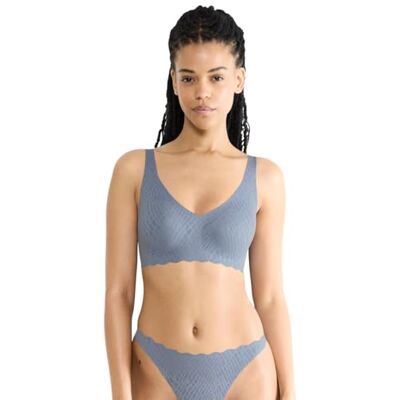 Sloggi Zero Feel Bliss Soft Bra Bluish Gray, Bluish Gray, XL Grote maten Sloggi Zero Feel Bliss Soft Bra Bluish Gray, Bluish Gray, XL Grote maten
