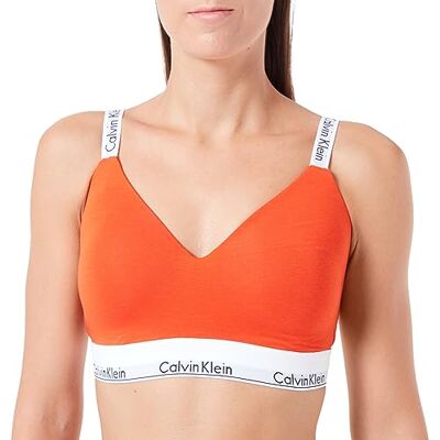 Calvin Dames Lght Gevoerde Bralette (Volledige Cup), Kruidig Oranje, M Calvin Dames Lght Gevoerde Bralette (Volledige Cup), Kruidig Oranje, M