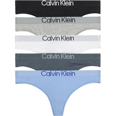 Calvin Dames THONG 5PK LV00QD5331 Thong, Blauw (ZWART/WIT/GRIJS HEATHER/FROZEN FIO), XL, Blauw (Zwart/Wit/Grijs Heather/Frozen Fio), XL Calvin Dames THONG 5PK LV00QD5331 Thong, Blauw (ZWART/WIT/GRIJS HEATHER/FROZEN FIO), XL, Blauw (Zwart/Wit/Grijs Heather/Frozen Fio), XL