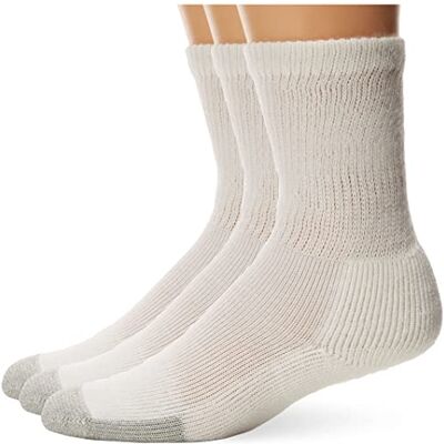 Thorlos unisex adult Tx Max Cushion Crew Tennis Socks, White (3 Pairs), Medium US Thorlos unisex adult Tx Max Cushion Crew Tennis Socks, White (3 Pairs), Medium US