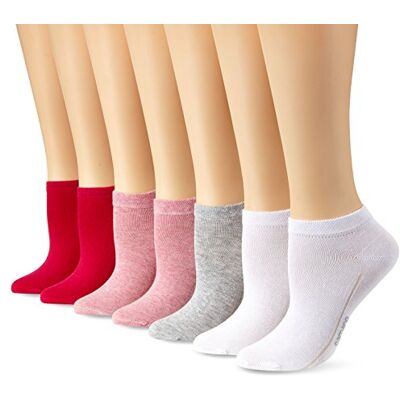 Camano Unisex sneakersokken ca-soft verpakking van 7 stuks tailleband zonder elastische opdruk, roze (roze melk. 0013)., 39/42 EU Camano Unisex sneakersokken ca-soft verpakking van 7 stuks tailleband zonder elastische opdruk, roze (roze melk. 0013)., 39/42 EU