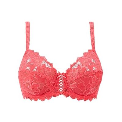 Sans Complexe , BH van kant met beugel, klassiek, dames, model Arum, Paradise Pink, 100D, Rose Paradijs, 85D Sans Complexe , BH van kant met beugel, klassiek, dames, model Arum, Paradise Pink, 100D, Rose Paradijs, 85D
