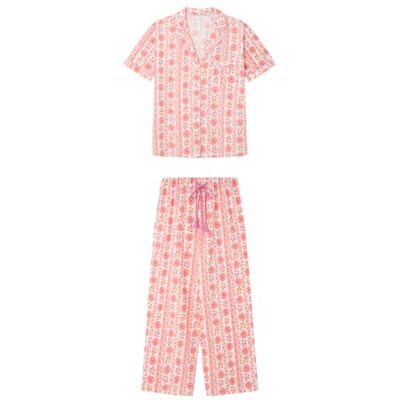women'secret Capri Pyjama Mix and Match Journal voor dames, Roze, XS women'secret Capri Pyjama Mix and Match Journal voor dames, Roze, XS