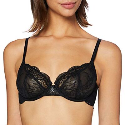 Giorgio Armani Underwire beha Virtual Lace dames, Zwart, 34 / B Giorgio Armani Underwire beha Virtual Lace dames, Zwart, 34 / B