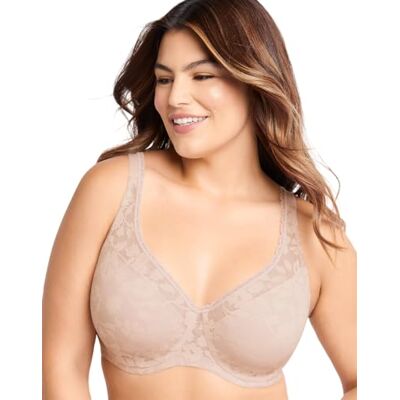 Bali Dames Passie voor Comfort Lace Onderdraad BH, Multiway Convertible BH, zachte kanten beha, Zandschaal, 95C Bali Dames Passie voor Comfort Lace Onderdraad BH, Multiway Convertible BH, zachte kanten beha, Zandschaal, 95C