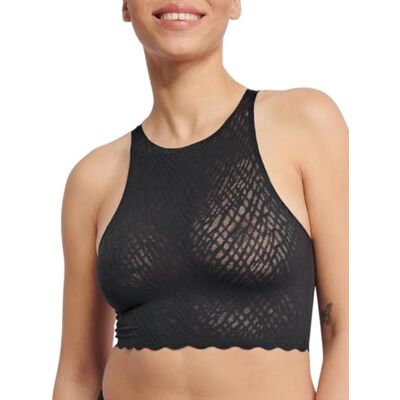 Sloggi Dames Zero Feel Bliss Crop Top Undershirt, zwart, L Sloggi Dames Zero Feel Bliss Crop Top Undershirt, zwart, L