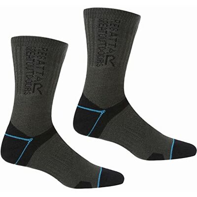Regatta Womens Blister Protection II Twee Pack Trail Walking Sokken Wit Regatta Womens Blister Protection II Twee Pack Trail Walking Sokken Wit