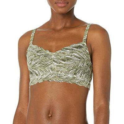 Cosabella Dames Say Never Printed Curvy Sweetie Bralette BH, Palm Aloë, XL Cosabella Dames Say Never Printed Curvy Sweetie Bralette BH, Palm Aloë, XL