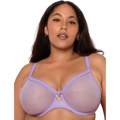 Curvy Couture Womens pure ongevoerde onderdraad duik, Lavendel Shimmer, 385D Curvy Couture Womens pure ongevoerde onderdraad duik, Lavendel Shimmer, 385D