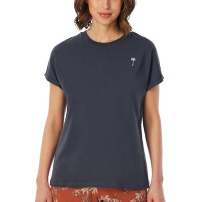 Schiesser Dames Slaapshirt Korte Mouw Katoenmix Relax Pyjama Top, Graphit_181192, 40, grafiet 181192, 40 Schiesser Dames Slaapshirt Korte Mouw Katoenmix Relax Pyjama Top, Graphit_181192, 40, grafiet 181192, 40