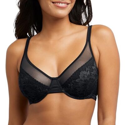 Bali Women's One Smooth U Lace Minimizer, Underwire Full-Coverage Convertible Bra, Black, 38DDD Bali Women's One Smooth U Lace Minimizer, Underwire Full-Coverage Convertible Bra, Black, 38DDD