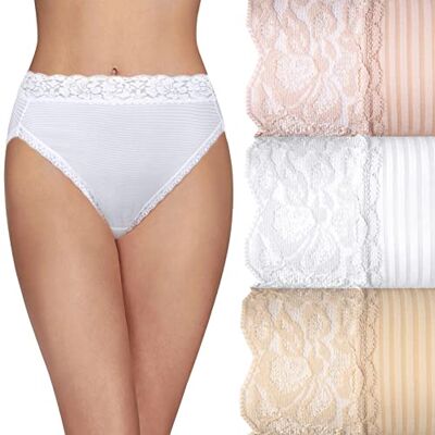 Vanity Fair Flatterende kanten Hi Cut Panty dames Kant Vanity Fair Flatterende kanten Hi Cut Panty dames Kant