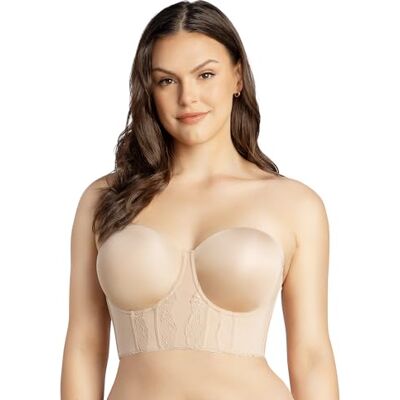 Parfait Elissa P50116 vrouwen volledige buste en volledige figuur strapless longline beha-Europees naakt, 85J Parfait Elissa P50116 vrouwen volledige buste en volledige figuur strapless longline beha-Europees naakt, 85J