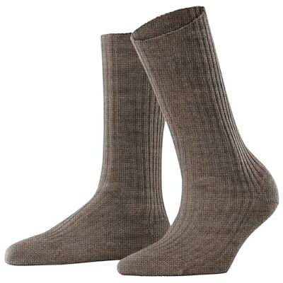 FALKE Dames Sokken Cosy Wool Boot W So wol eenkleurig 1 paar, Bruin Porto Melange 5201, 35-38 FALKE Dames Sokken Cosy Wool Boot W So wol eenkleurig 1 paar, Bruin Porto Melange 5201, 35-38