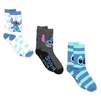 Disney Lilo & Stitch Womens 3 pack Crew Socks (Teen/Adult) Disney Lilo & Stitch Womens 3 pack Crew Socks (Teen/Adult)