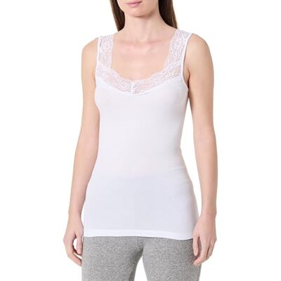 Ten Cate Women's Basics Singlet met Kant Underwear, Wit, Medium, wit, M Ten Cate Women's Basics Singlet met Kant Underwear, Wit, Medium, wit, M