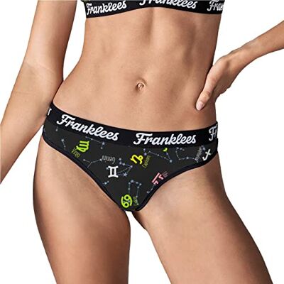 Franklees Vrouwen String Wit Slipje, Dierenriem, XL Franklees Vrouwen String Wit Slipje, Dierenriem, XL
