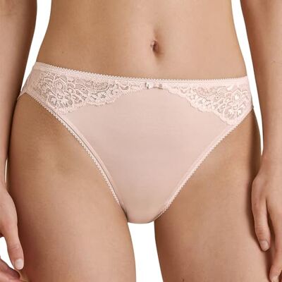 CALIDA Sensual Secrets Slip voor dames, regular cut, achterkant van transparant kant, Lace Parfait Pink, 40-42 CALIDA Sensual Secrets Slip voor dames, regular cut, achterkant van transparant kant, Lace Parfait Pink, 40-42