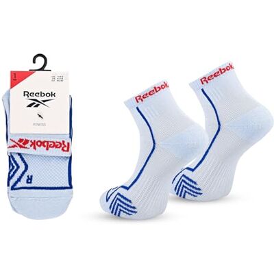 Reebok Technische fitnesssokken, uniseks, ademend, hoge prestaties, voor sportsessies, fitnessstudio, training, wasbaar, 1 paar, maat 40-42, blauw, Blauw, 40-42 Reebok Technische fitnesssokken, uniseks, ademend, hoge prestaties, voor sportsessies, fitnessstudio, training, wasbaar, 1 paar, maat 40-42, blauw, Blauw, 40-42