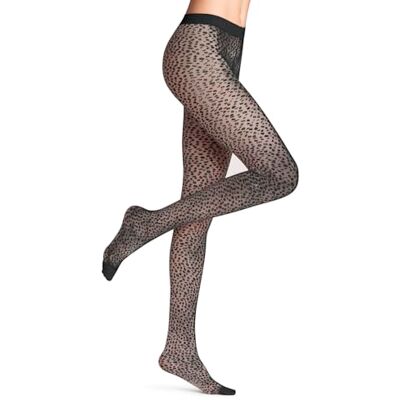 FALKE Dames Panty Shell Fragments 20 DEN W Ti transparent gedessineerd 1 paar, Zwart Black 3009, M FALKE Dames Panty Shell Fragments 20 DEN W Ti transparent gedessineerd 1 paar, Zwart Black 3009, M