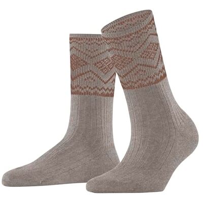 ESPRIT Dames Sokken Selbu Shimmer W So katoen gedessineerd 1 paar, Bruin Nutmeg Melange 5410, 39-42 ESPRIT Dames Sokken Selbu Shimmer W So katoen gedessineerd 1 paar, Bruin Nutmeg Melange 5410, 39-42