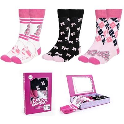 CERDÁ LIFE'S LITTLE MOMENTS 3-delige Barbie-sokkenset, Meerkleurig, 27-30 CERDÁ LIFE'S LITTLE MOMENTS 3-delige Barbie-sokkenset, Meerkleurig, 27-30