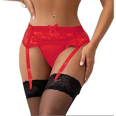 Intimax P5201-3-L/XL kousenband + broekje rood Intimax P5201-3-L/XL kousenband + broekje rood