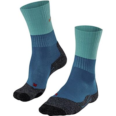 FALKE Dames TK2 Explore W SO Wol Functioneel material Anti-Blaar dik 1 Paar Wandelsokken, Blauw (Lagoon 6908), 35-36 FALKE Dames TK2 Explore W SO Wol Functioneel material Anti-Blaar dik 1 Paar Wandelsokken, Blauw (Lagoon 6908), 35-36