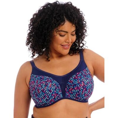 Elomi Energise Navy Geo Ondersteunend Sport-BH Elomi Energise Navy Geo Ondersteunend Sport-BH