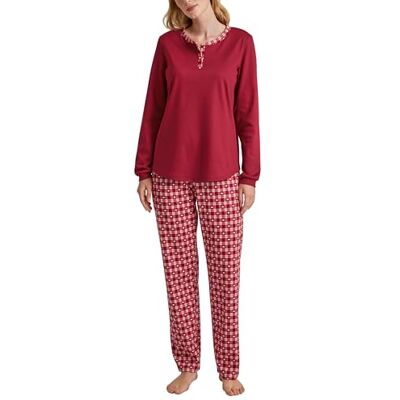 CALIDA Family & Friends Pyjama met boorden voor dames, Rood (Rio Red), 40-42 CALIDA Family & Friends Pyjama met boorden voor dames, Rood (Rio Red), 40-42