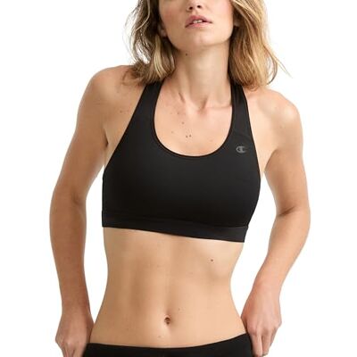 Champion Sportbeha voor dames, compressie, vochtafvoerend, high-impact sportbeha voor dames, Zwart, XS Champion Sportbeha voor dames, compressie, vochtafvoerend, high-impact sportbeha voor dames, Zwart, XS