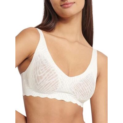 Sloggi Dames Zero Feel Bliss Soft Bra, Silk White, L Sloggi Dames Zero Feel Bliss Soft Bra, Silk White, L