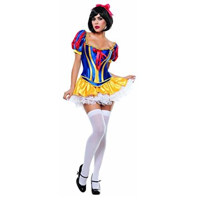 STARLINE Women's Fairy Tale Snow White Sexy 3 Piece Costume Corset Set, Blue, Medium STARLINE Women's Fairy Tale Snow White Sexy 3 Piece Costume Corset Set, Blue, Medium