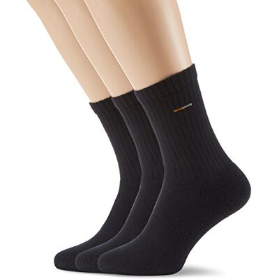 Camano Unisex 3-pack sportsokken Basic met comfortabele band dames en heren kousen, zwart (black 5), 39-42 EU Camano Unisex 3-pack sportsokken Basic met comfortabele band dames en heren kousen, zwart (black 5), 39-42 EU