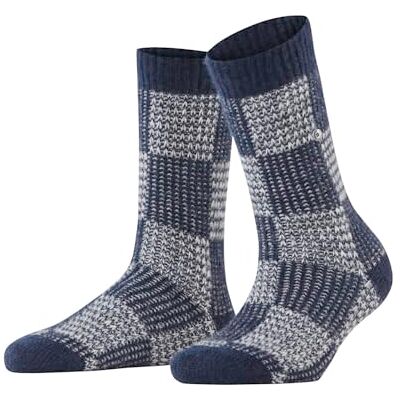 Burlington Dames Sokken Charming Checks W So wol alpaca gedessineerd 1 paar, Blauw Midnight 6098, 36-41 Burlington Dames Sokken Charming Checks W So wol alpaca gedessineerd 1 paar, Blauw Midnight 6098, 36-41