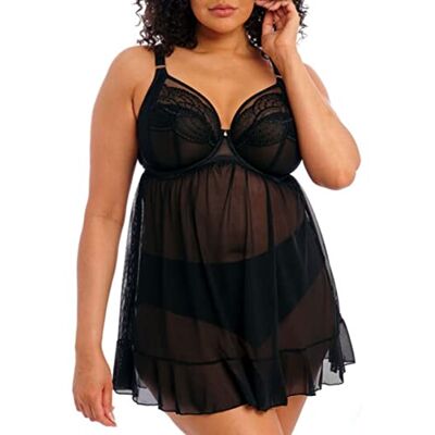Elomi Vrouwen Priya Onderdraad Babydoll Plunge BH, Zwart, 42GG US, Black, 95K Elomi Vrouwen Priya Onderdraad Babydoll Plunge BH, Zwart, 42GG US, Black, 95K